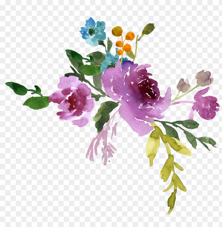 Transparent Watercolor Flowers PNG Transparent With Clear Background ID ...