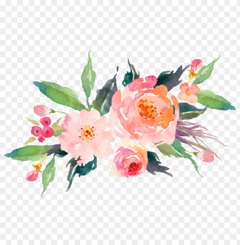 Transparent Watercolor Flowers Png Image With Transparent Background | Toppng