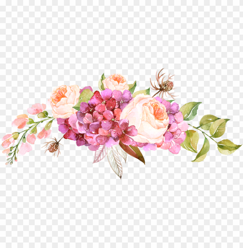 Transparent Watercolor Flowers Png Image With Transparent