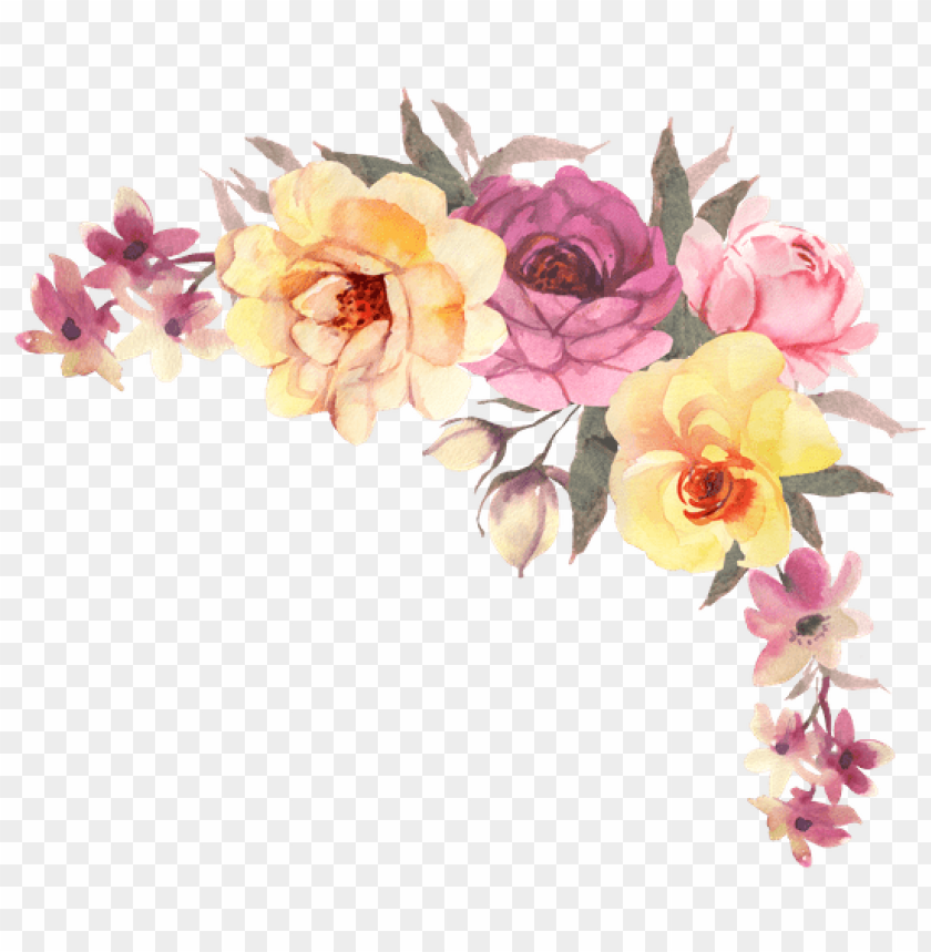 transparent watercolor flowers PNG transparent with Clear Background ID 114393