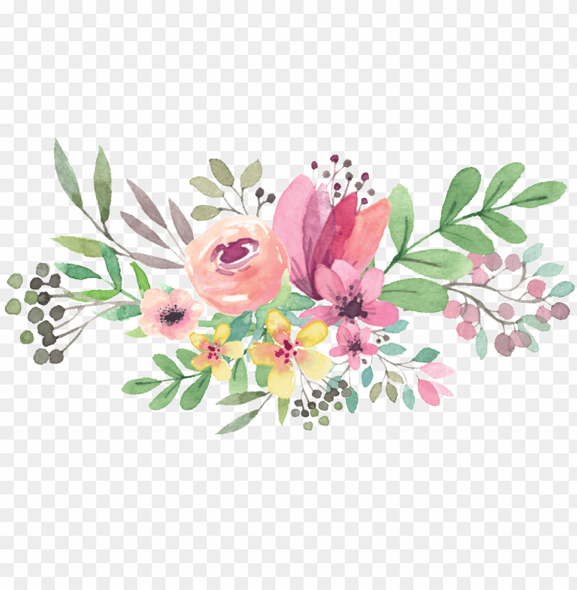 transparent watercolor flowers PNG transparent with Clear Background ID 114462
