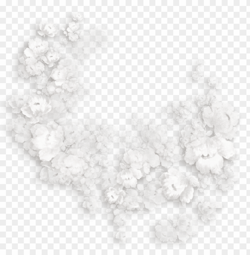 transparent white flowers decoration