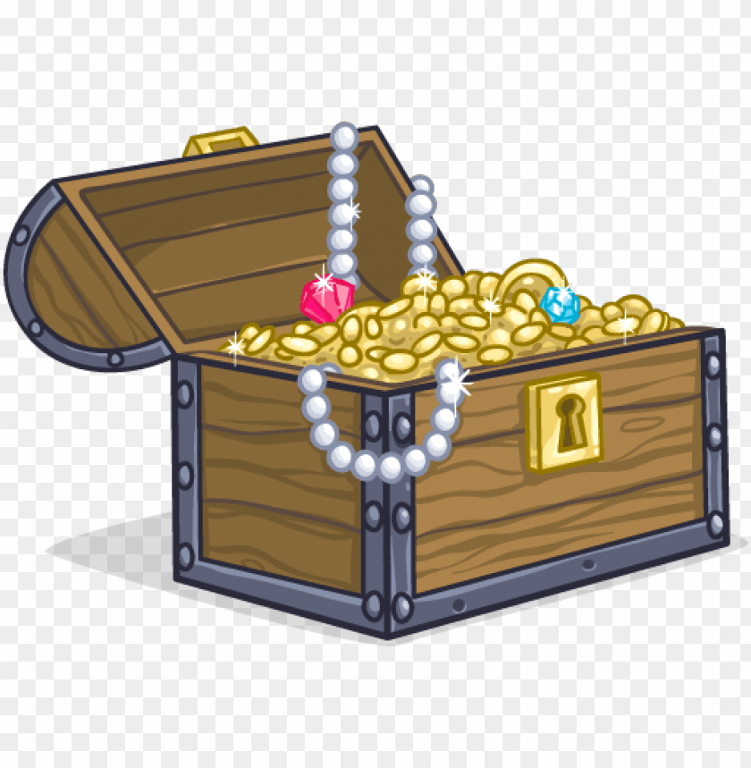 free PNG treasure chest png image background - pirate treasure chest cartoo...