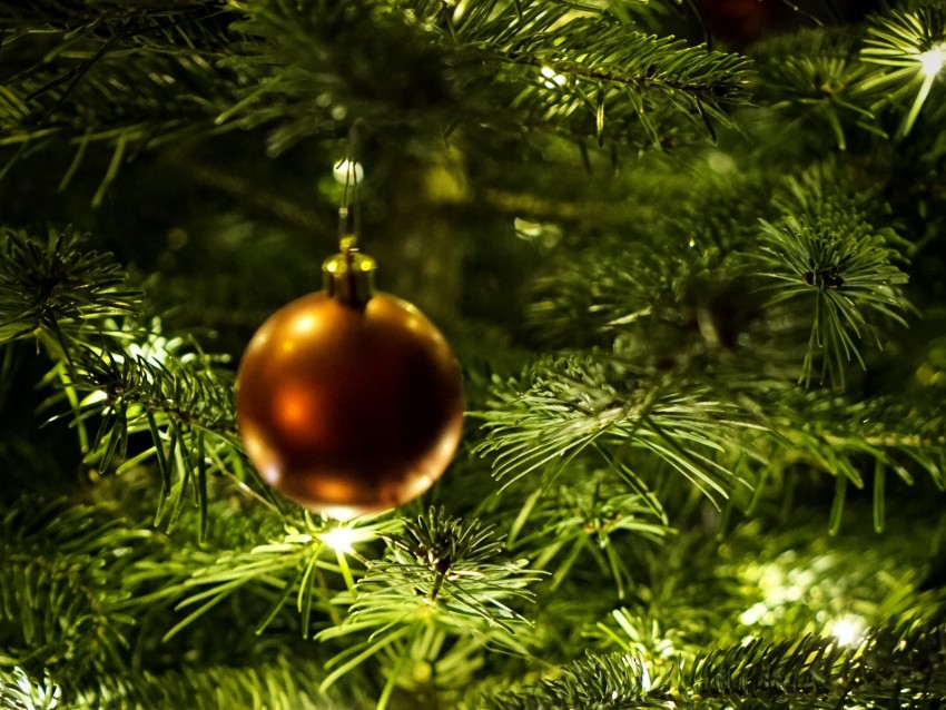 tree, ball, new year, decoration, garland
