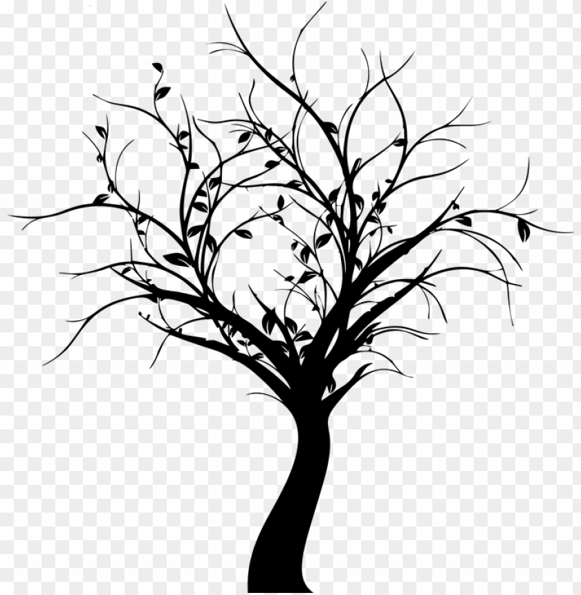 tree branch silhouette, vector graphics stock illustration - abstract tree silhouette PNG image with transparent background@toppng.com
