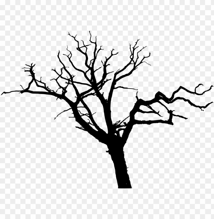 Tree silhouette, simple, fresh, sketch png | PNGWing