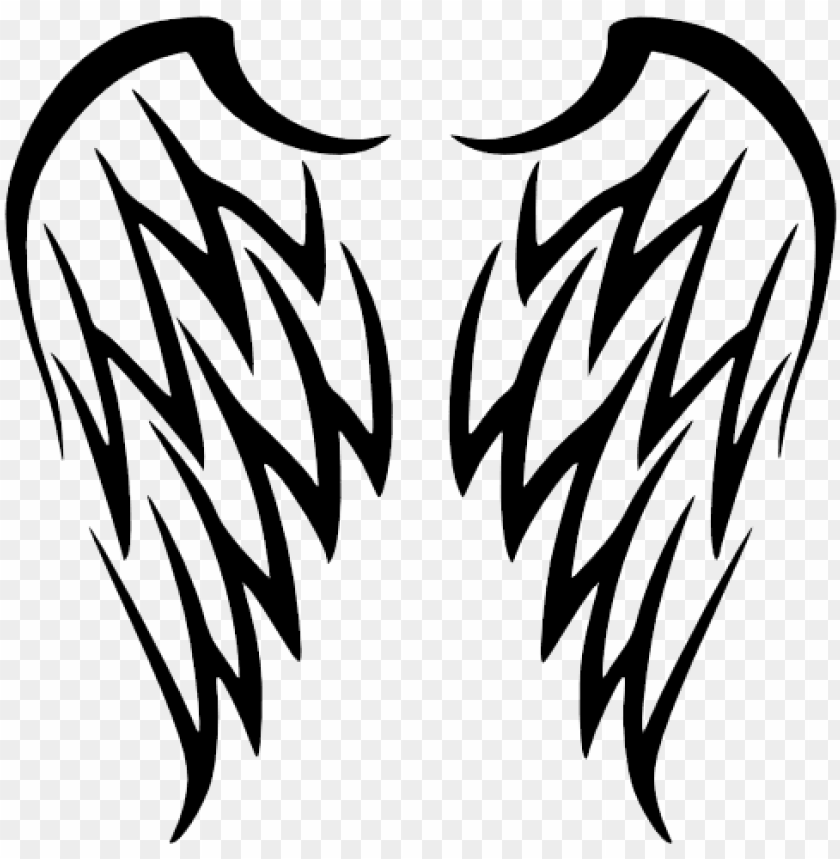 Tribal Angel Wings Tattoo PNG Image With Transparent Background  TOPpng