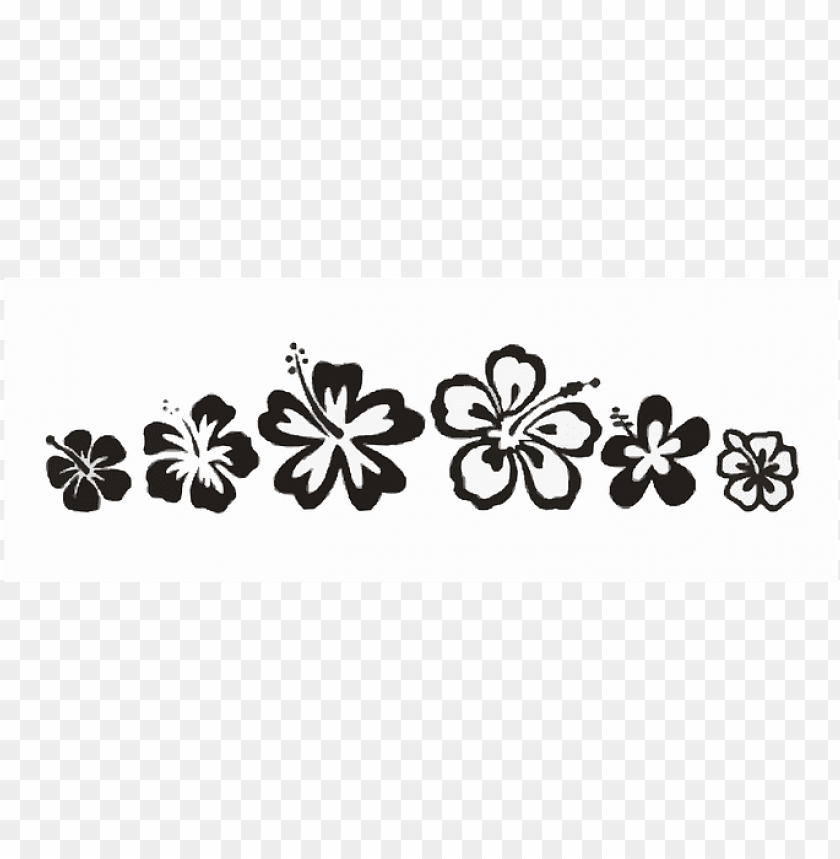 Tribal Pattern Flower Floral Hawaii Tattoo - Tribal Blomma PNG Image With Transparent Background