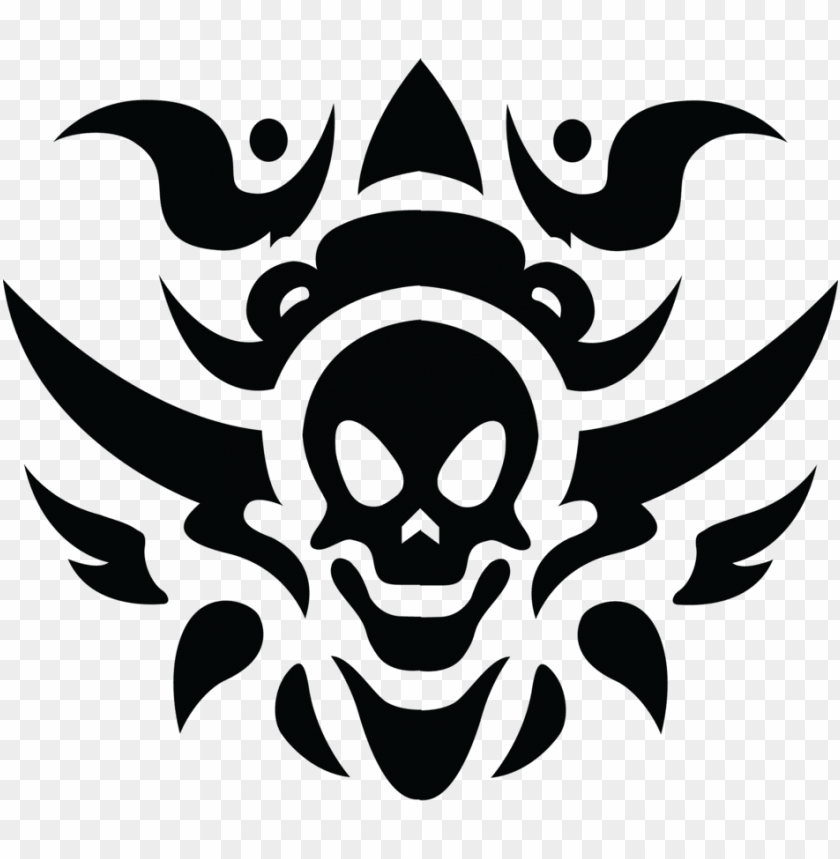 Tribal Skull Tattoo PNG Image With Transparent Background