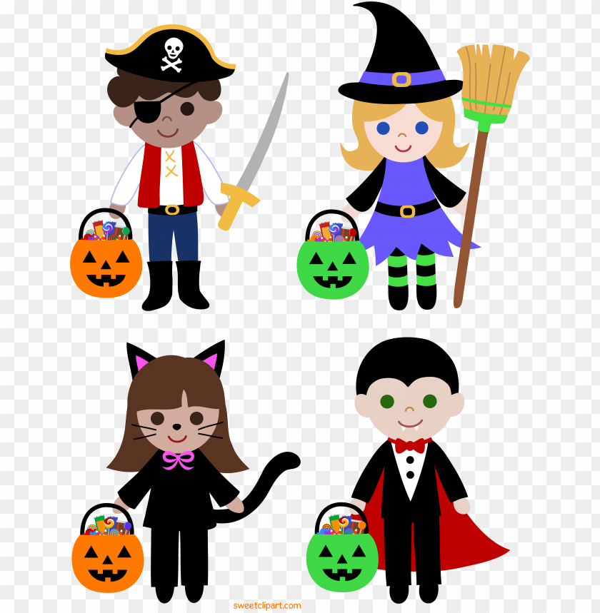 trick or treat clipart clip art halloween trick or treaters PNG transparent with Clear Background ID 356957
