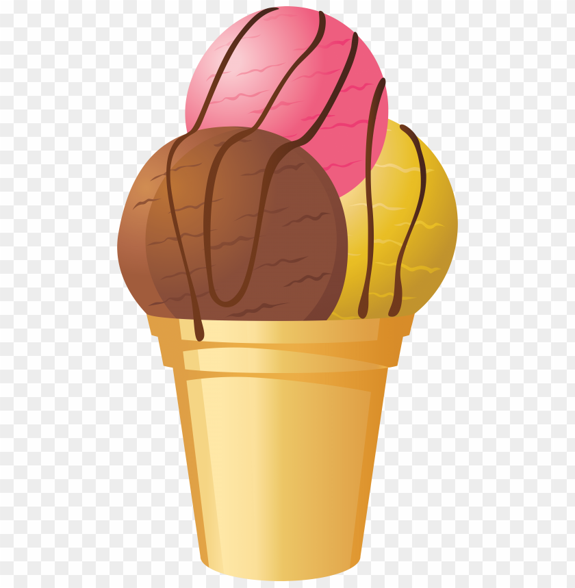 cone, cream, ice, tricolor