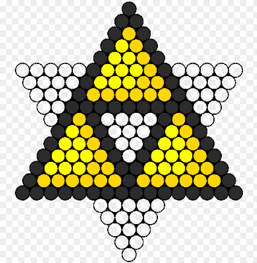 Triforce Of Courage Perler Perler Bead Pattern Bead - Perler Beads Dallas Cowboys PNG Transparent Background