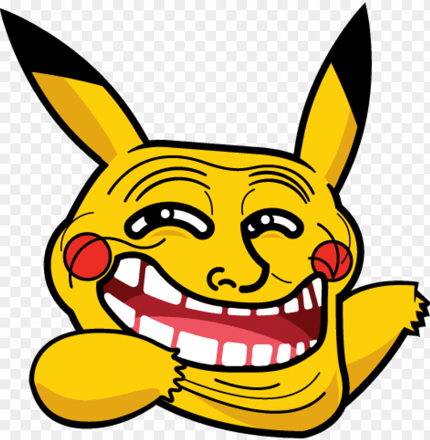 Trollachu A Pikachu Troll Face By Proutcorp - Pikachu Troll PNG Transparent With Clear Background ID 170829