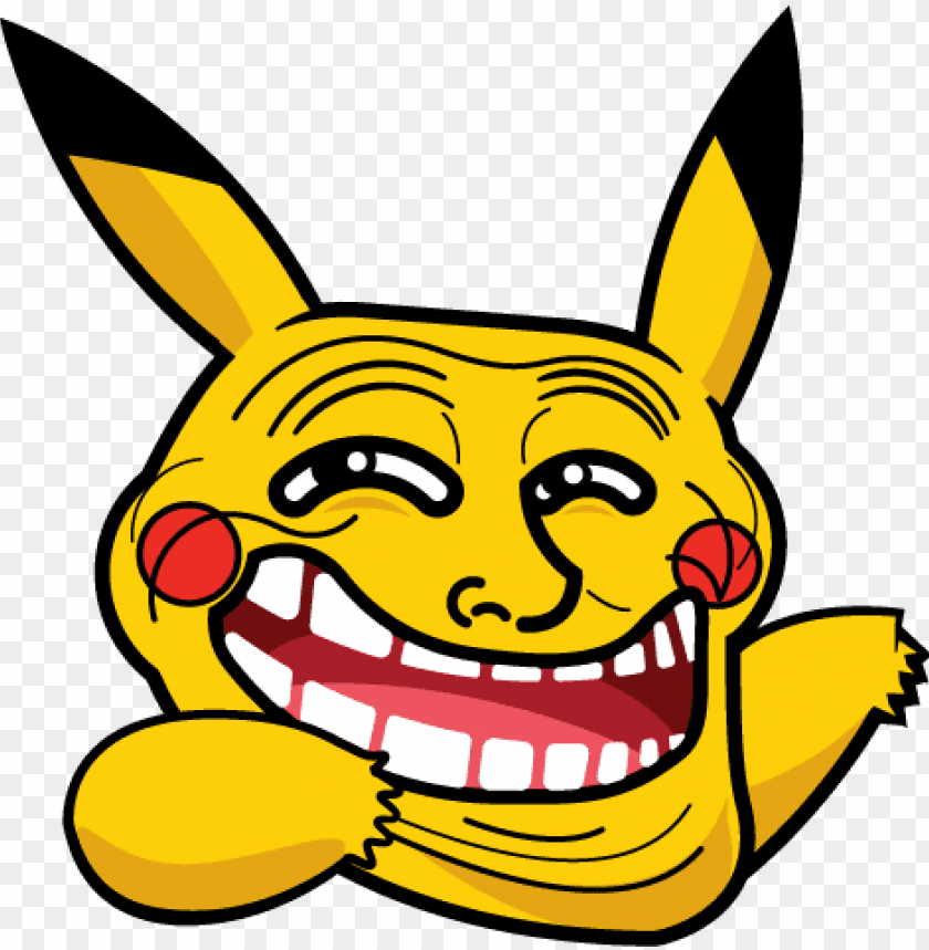 Trollachu A Pikachu Troll Face By Proutcorp Pikachu Troll Png Image With Transparent Background Toppng - no rage face pikachu roblox pikachu meme on meme