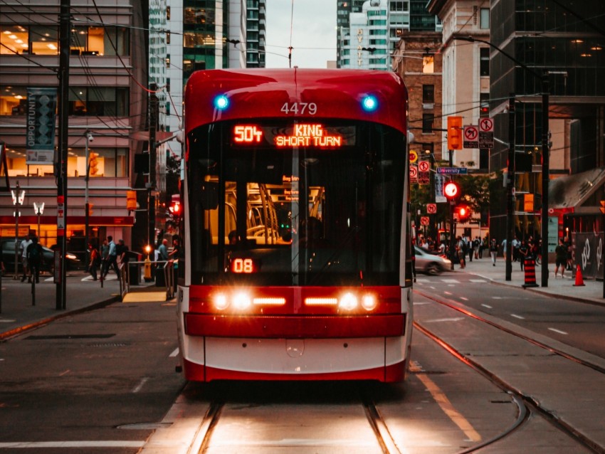 trolleybus, rails, transport, city, urban