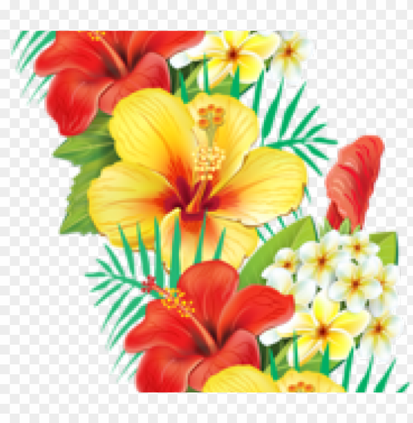 Tropical Clipart Exotic Flower - Hawaiian Tropical Flower Tran Parent PNG Image With Transparent Background