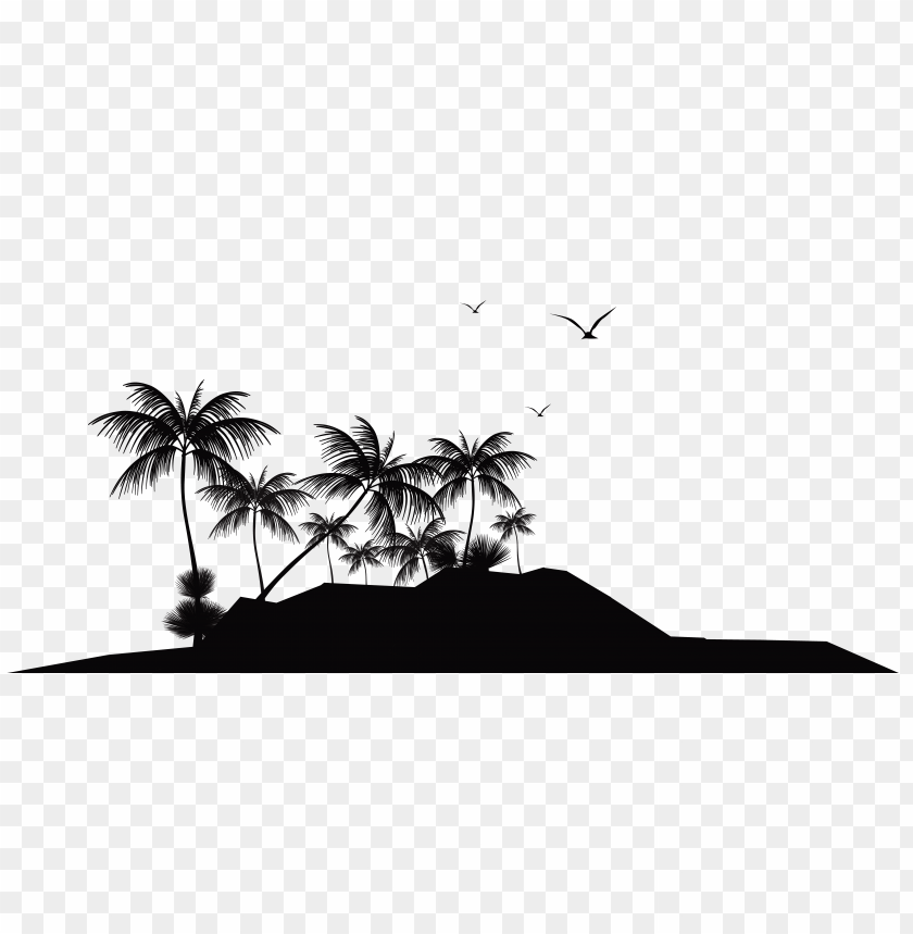 free PNG Download tropical island silhouette clipart png photo   PNG images transparent