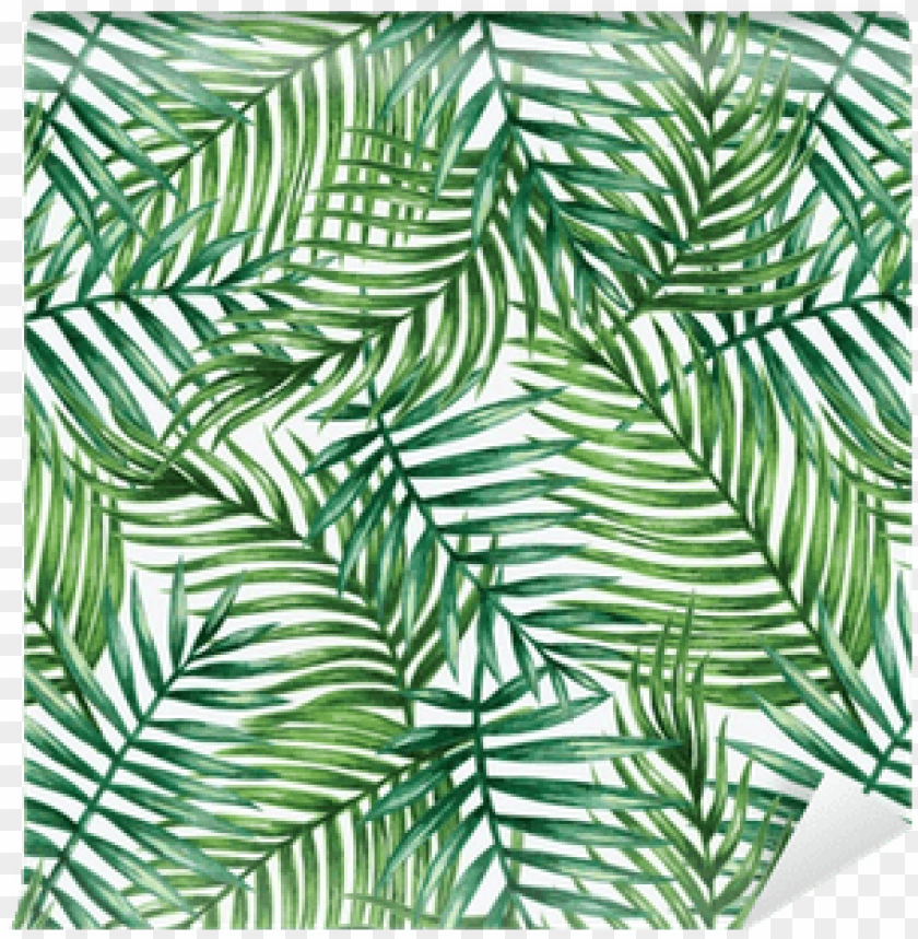 tropical leaves pattern watercolor PNG image with transparent background@toppng.com
