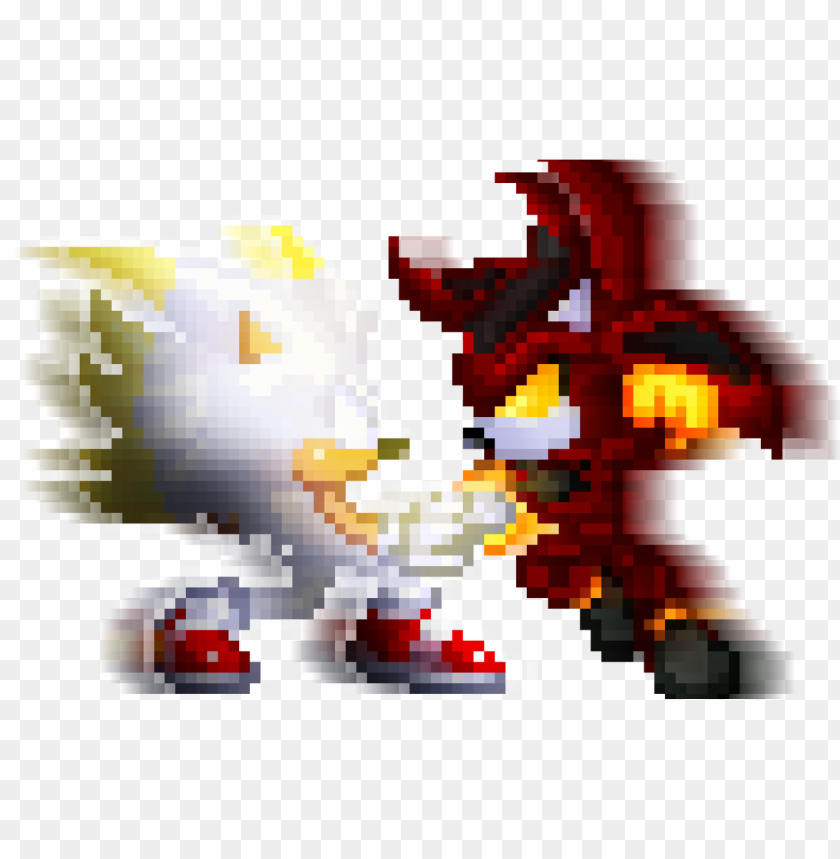 True Hyper Sonic Vs Hell Reaper Shadow By Mrmaclicious - Sonic The