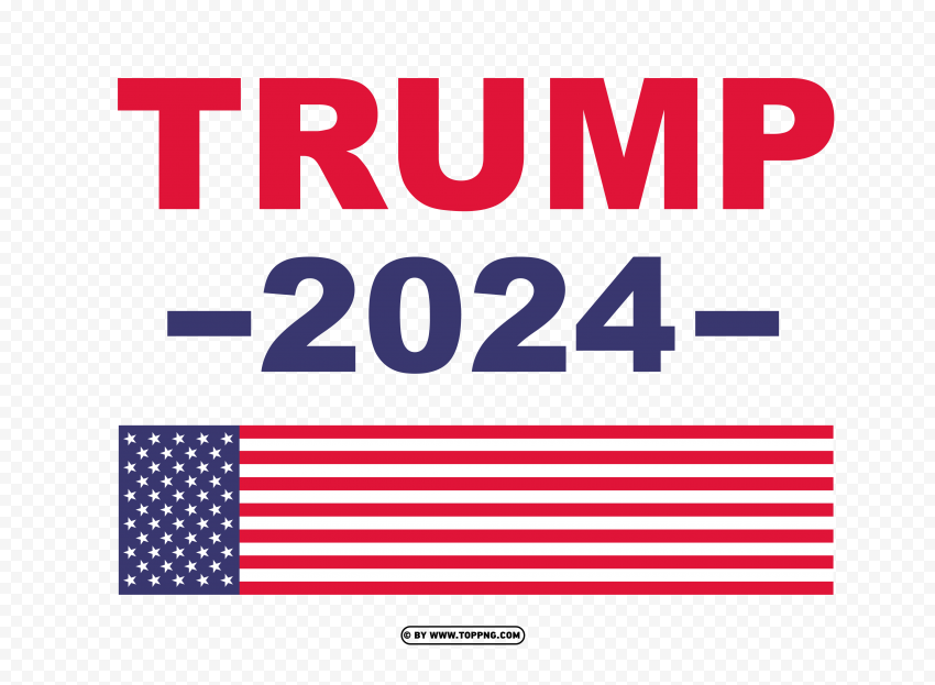 Trump 2024 USA Flag Transparent PNG