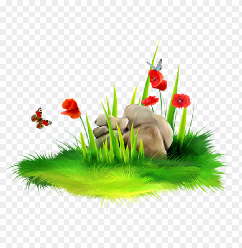 tubes nature - page - grass with flower PNG image with transparent  background | TOPpng