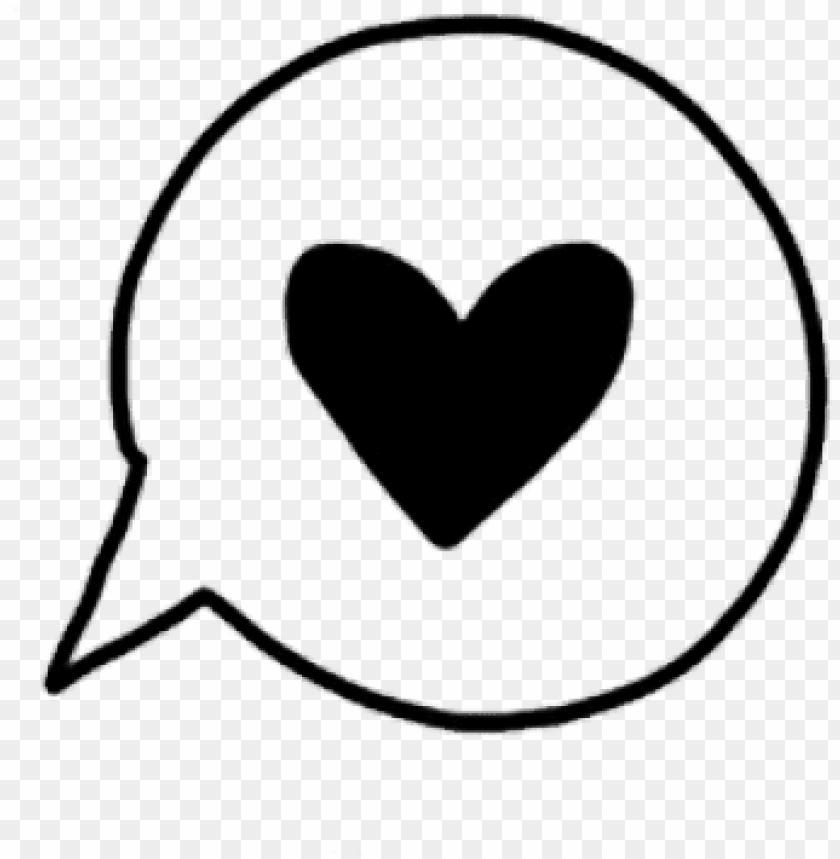 tumblr heart transparent - black and white tumblr transparent stickers PNG image with transparent background@toppng.com