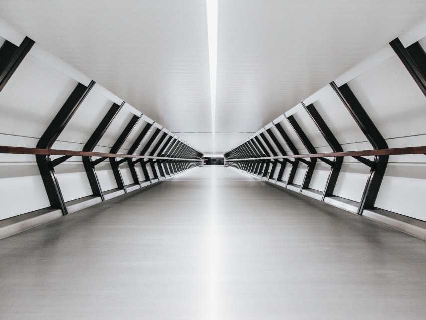 tunnel, corridor, architecture, interior, minimalism