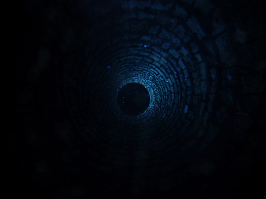 tunnel, immersion, dark, circle