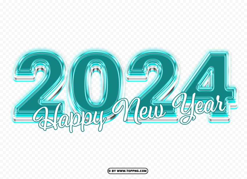 Turquoise 2024 Png Graphic PNG With Transparent Background , 2024 happy new year png,2024 happy new year,2024 happy new year transparent png,happy new year 2024,happy new year 2024 transparent png,happy new year 2024 png