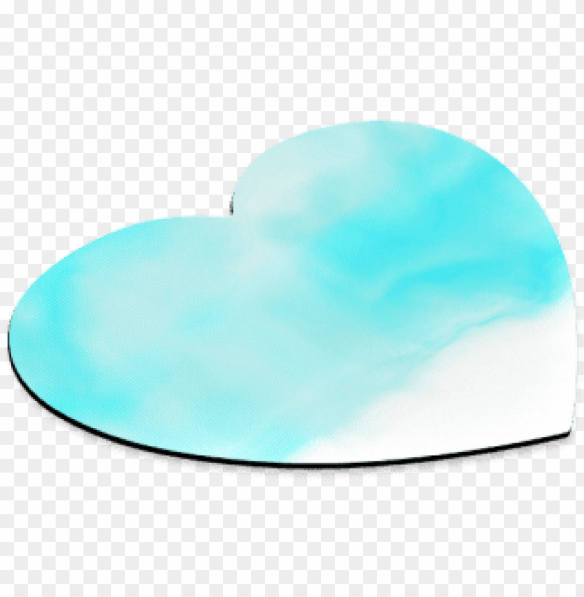 turquoise bright watercolor abstract heart shaped mousepad abstract art PNG transparent with Clear Background ID 219333