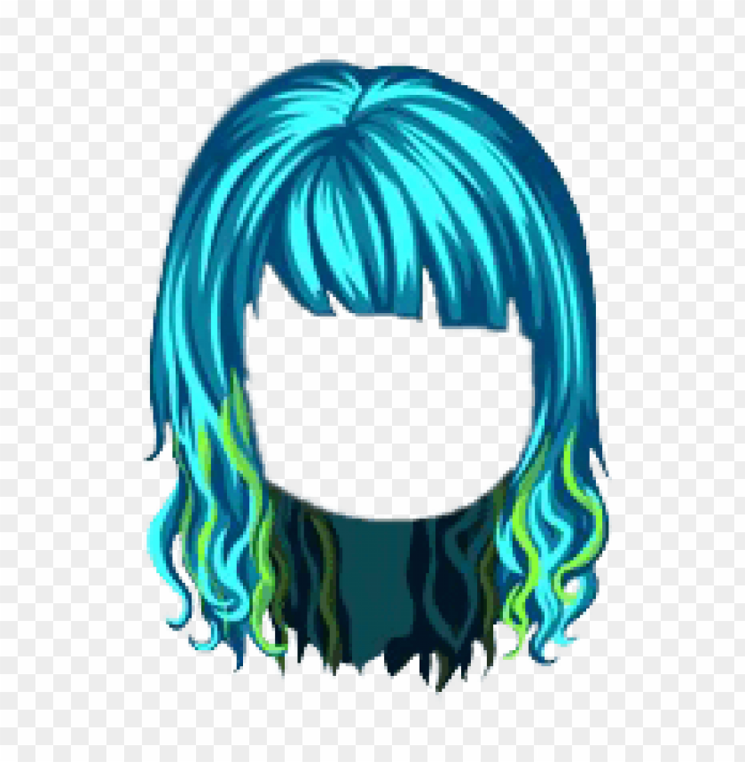 Turquoise Ninja Tribute Hair Png Free Png Images Toppng - improved green hair extensions roblox