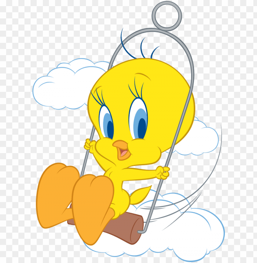 tweety bird on swing PNG image with