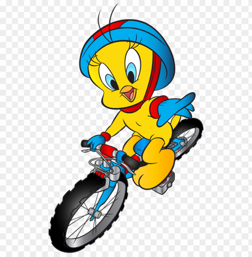 tweety with bicycle clipart png photo - 46410