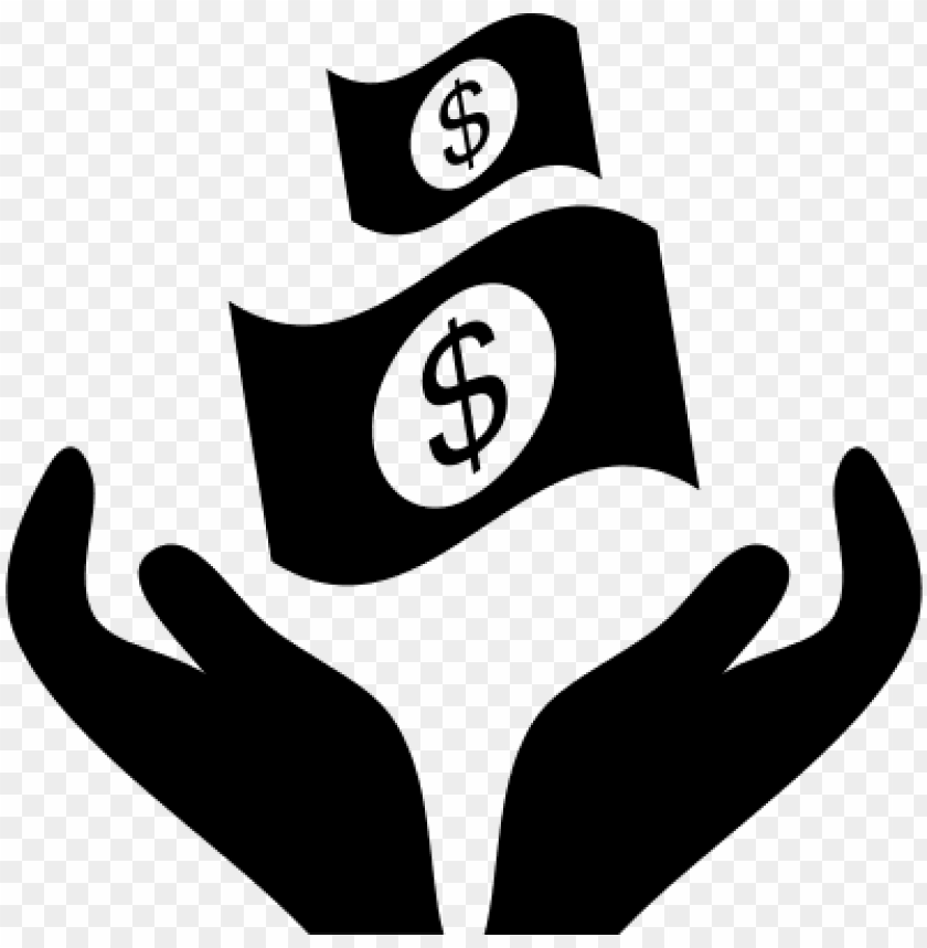 two hands graving dollar bills vector - two hand symbol PNG image with transparent background@toppng.com