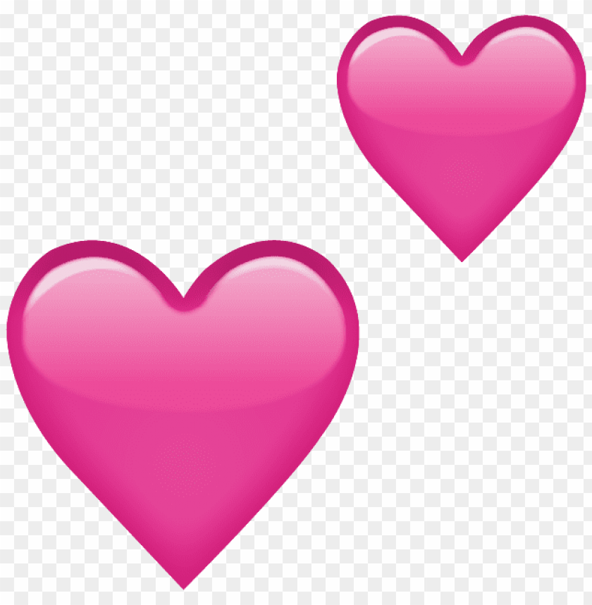 two, pink, hearts, emoji, png