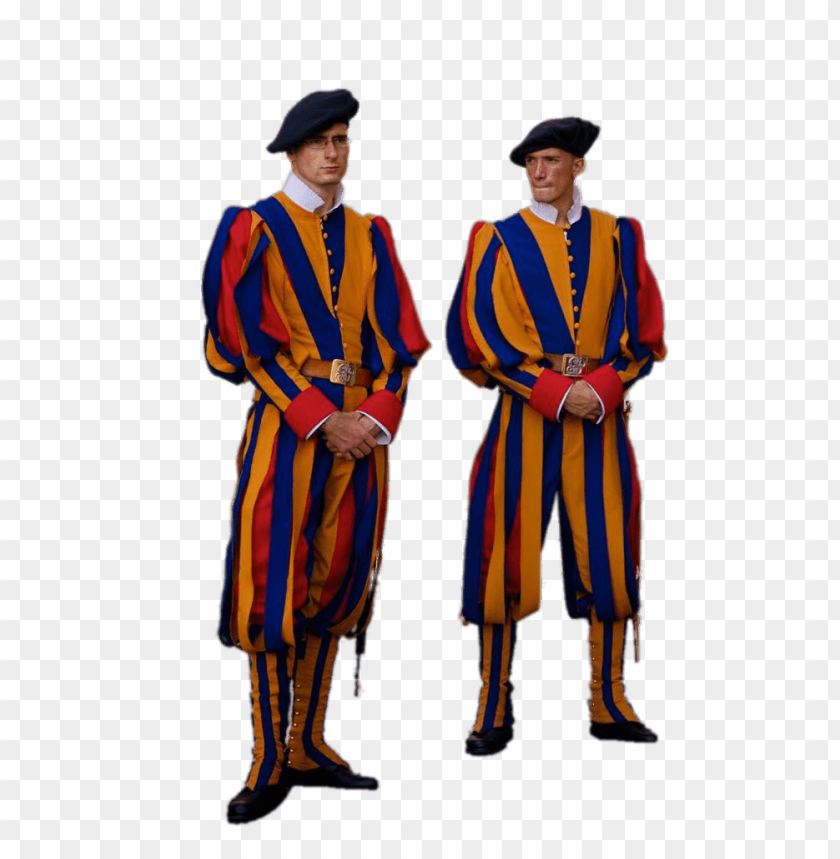 people, swiss guards, two swiss guards, 