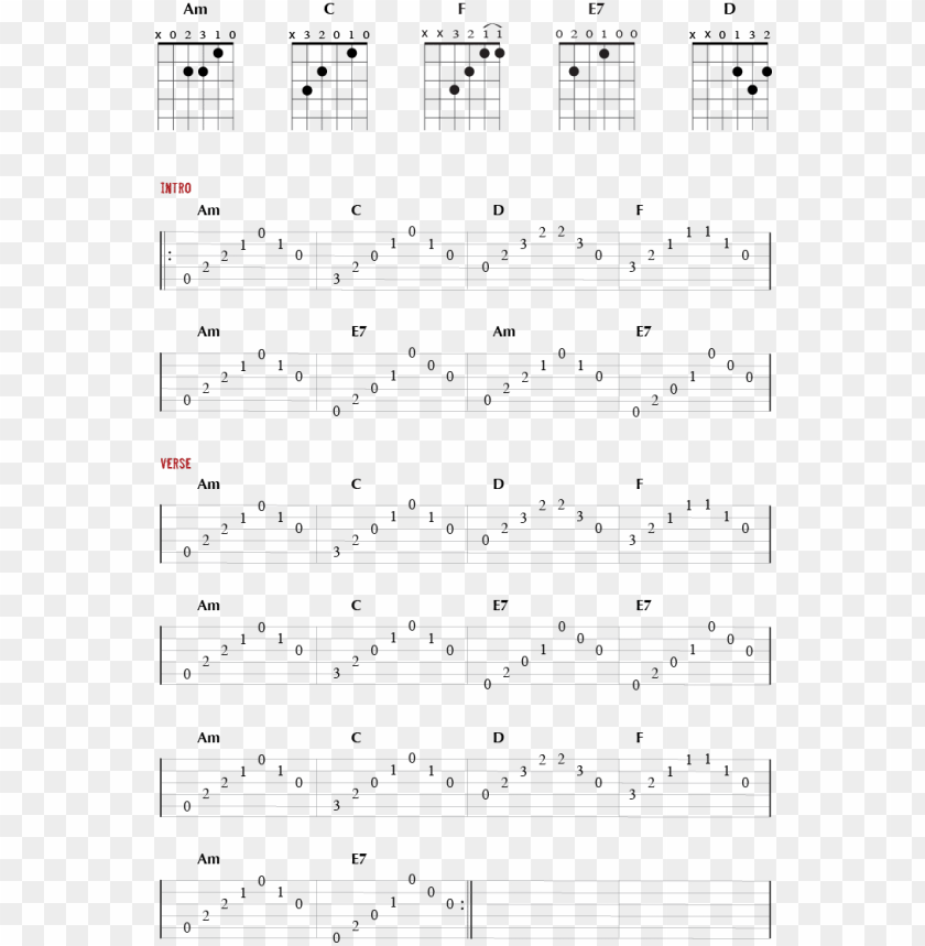 Uitar Tab For The Song House Of The Rising Sun - House Of The Rising Sun Gitarre Tabs PNG Image With Transparent Background