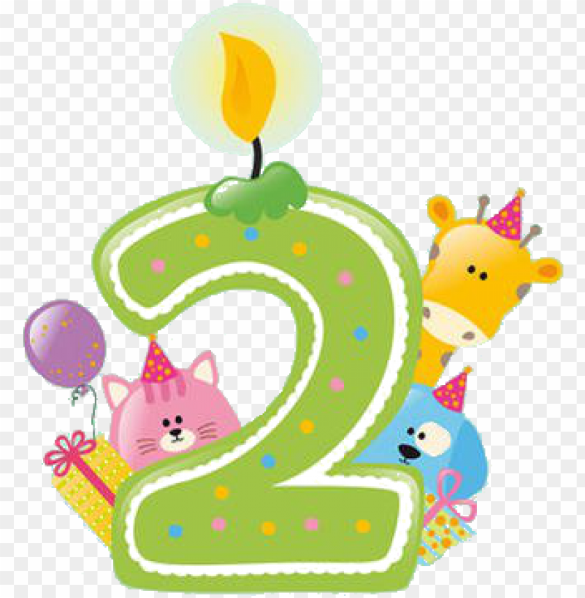 umero 2 png cumpleaños - happy 2nd birthday template PNG image with  transparent background | TOPpng