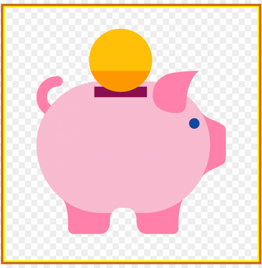 piggy bank with money clipart for children