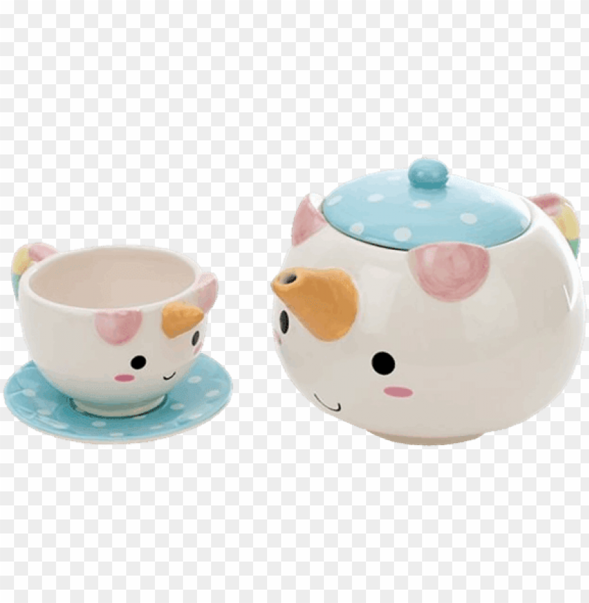 unicorn tea set PNG image with transparent background@toppng.com