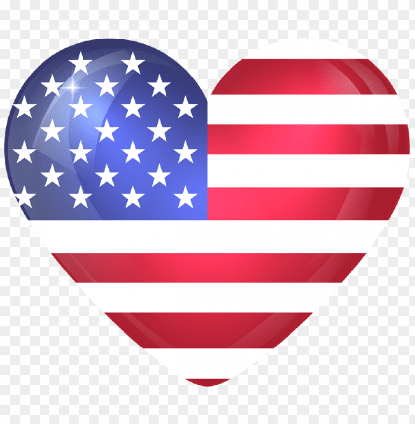 United States Large Heart Flag Clipart Png Photo - 60592