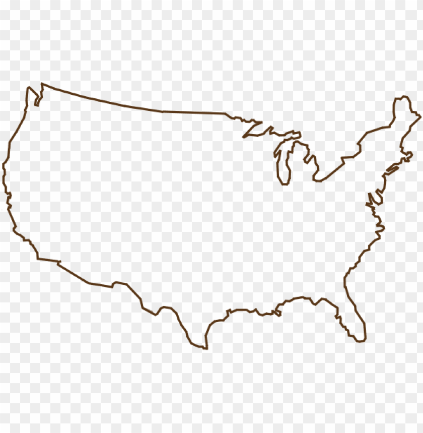 Outline Map Of Us States