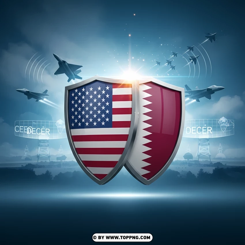 United States Qatar Defense Shield Alliance PNG Transparent Background