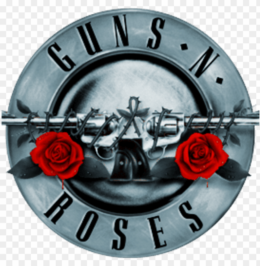 Uns N Roses Silver Logo Guns N Roses T Shirt Mens White Png