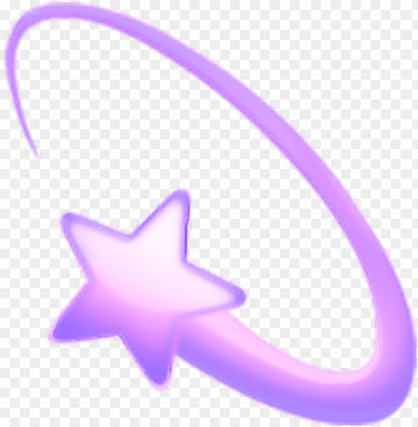 free PNG urple emoji overlay cute star halo - whatsapp emoji shooting star PNG image with transparent background PNG images transparent