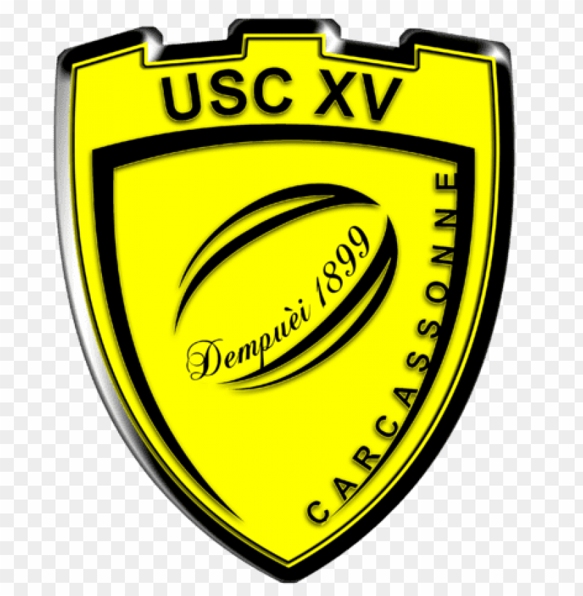 PNG image of us carcassonne rugby logo with a clear background - Image ID 68801