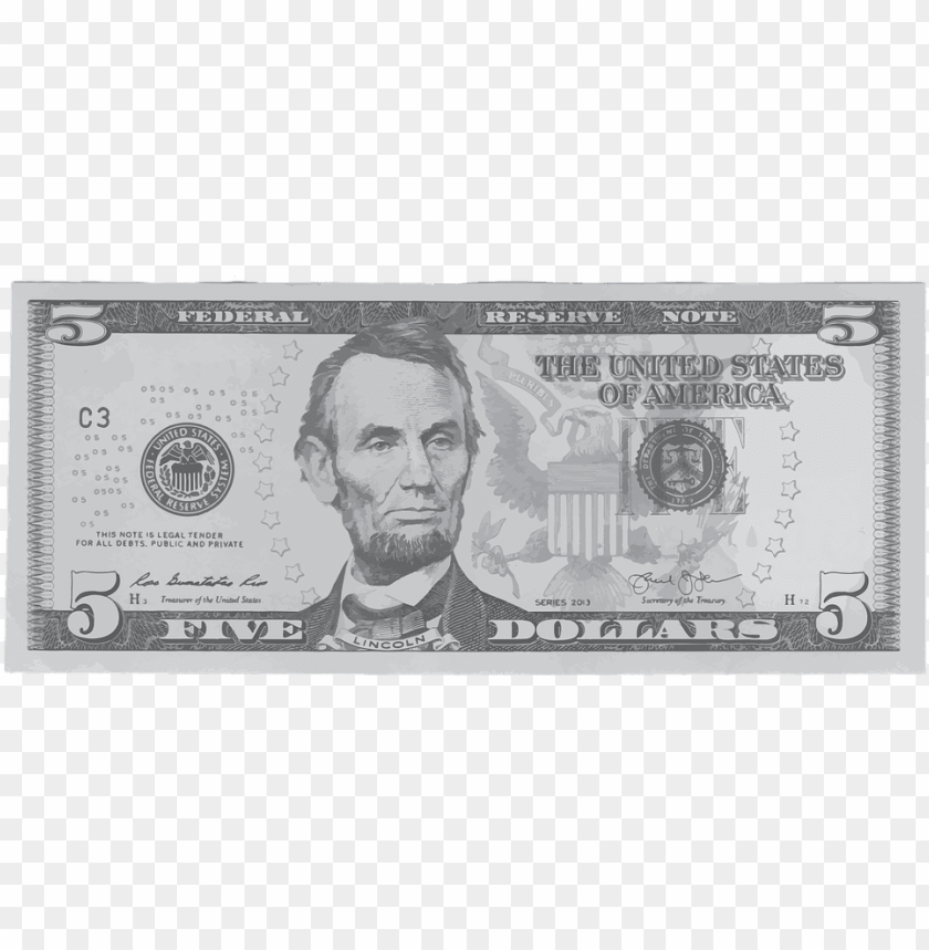 us five dollar bill series 2006 5 dollar bill PNG transparent with Clear Background ID 284457