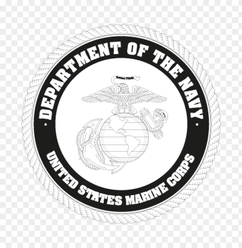  us marine corp black vector logo free - 463344