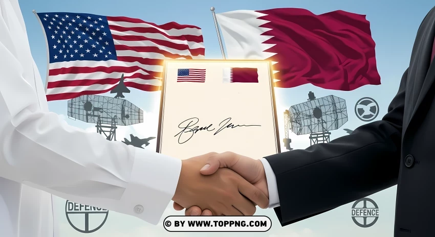 Us Qatar Defense Agreement Partnership PNG Transparent Background