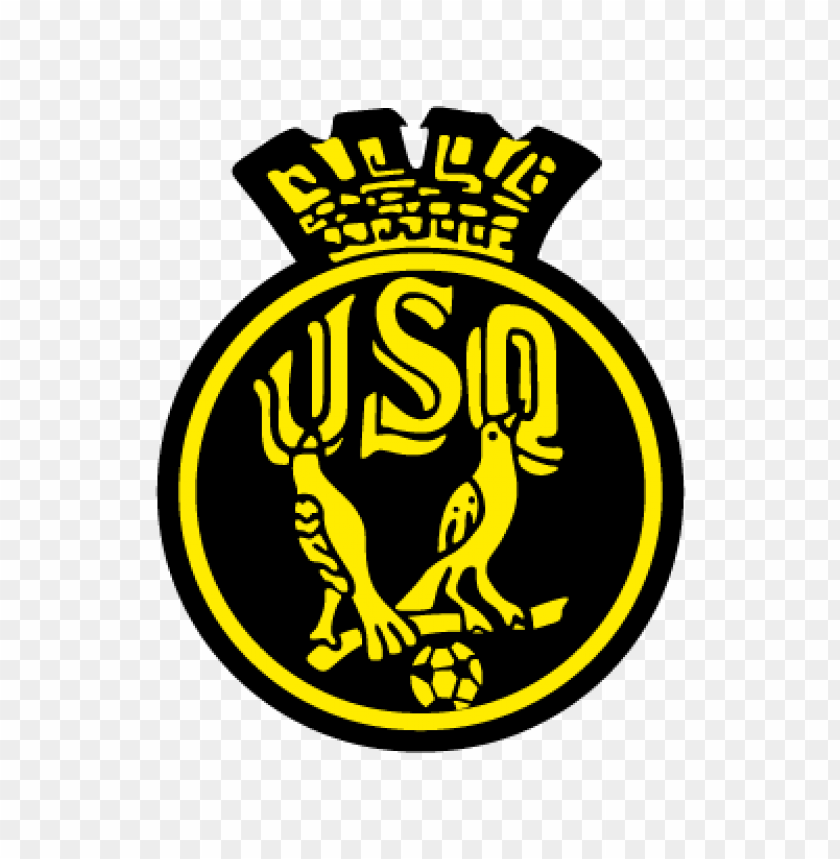 USO logo, soccer emblem, sports club, yellow and black, football association